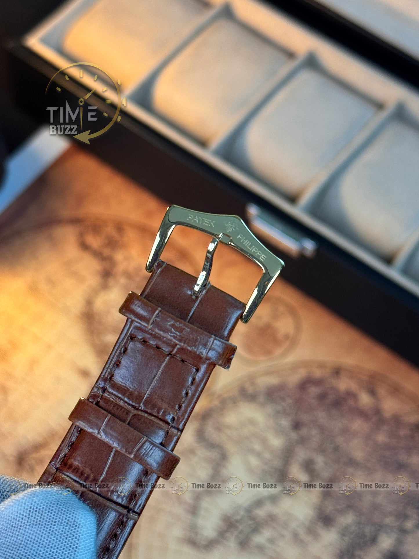 Patek Philippe Tourbillon Calendar Men’s Watch – White Dial & Brown Leather Strap