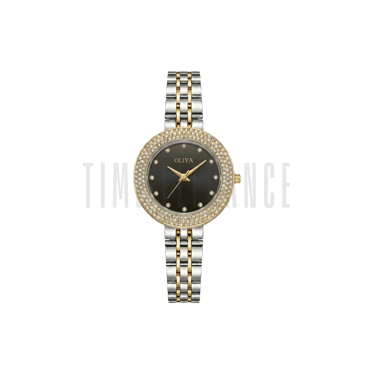 OLIYA 6802 Women’s Luxury Quartz Watch Black Dial– Stainless Steel 3ATM Waterproof Fashion Wristwatch