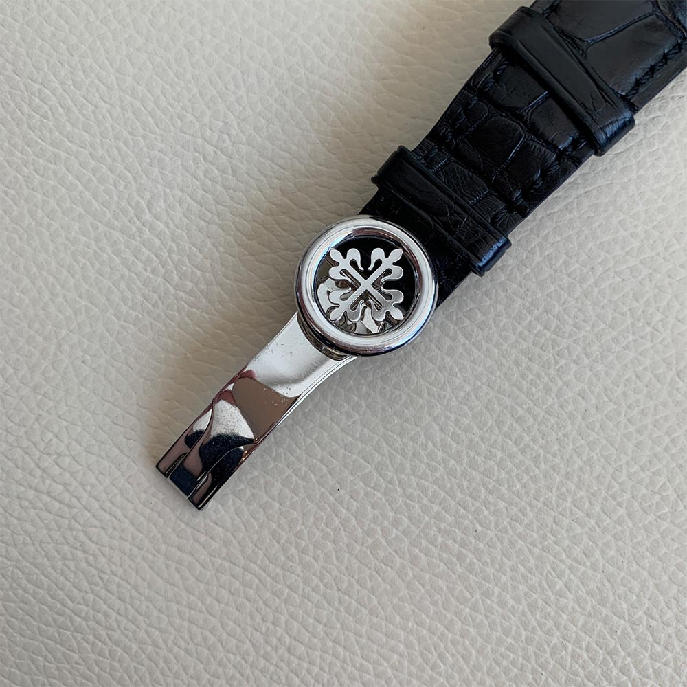 Patek Philippe Skeleton Moonphase Men’s Watch – Black Leather Strap