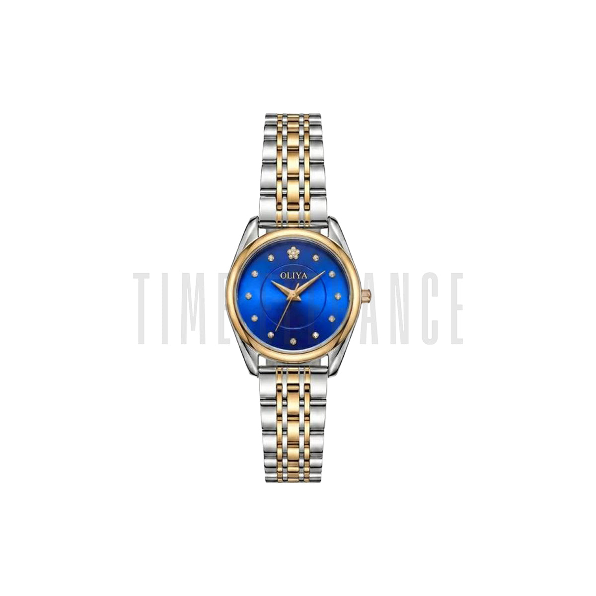 OLIYA 8518 Women’s Luxury Round Quartz Watch Blue Dial – Stainless Steel Water Resistant Wristwatch