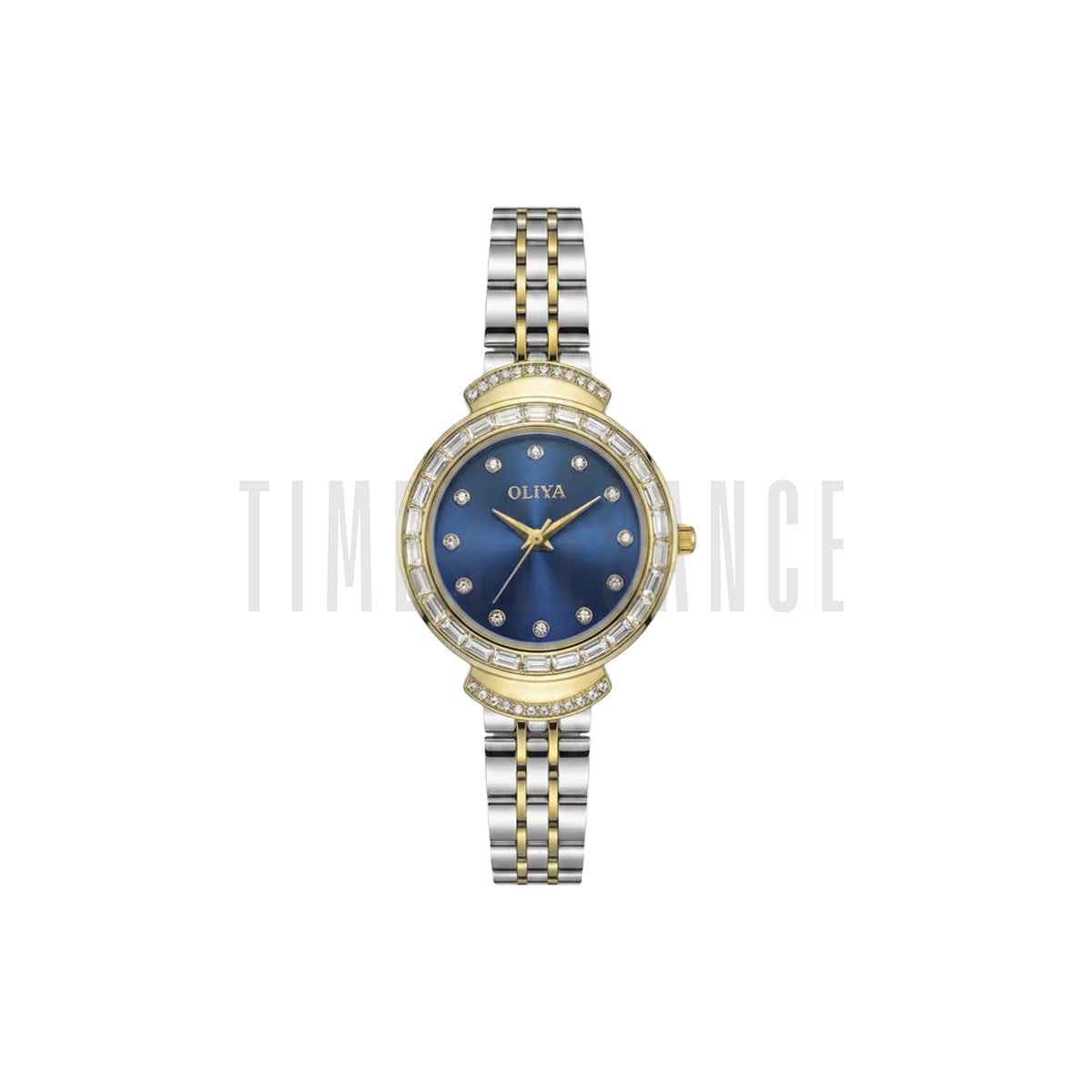 OLIYA 6806 Women’s Square Quartz Watch Blue Dial– Steel Strap Waterproof Business Casual Wristwatch