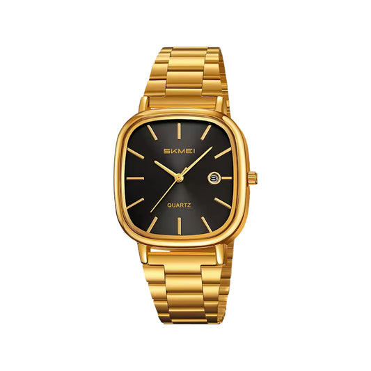 SKMEI 2551 Men’s Quartz Watch Gold Black – Stainless Steel Cartoon Style Water Resistant Wristwatch
