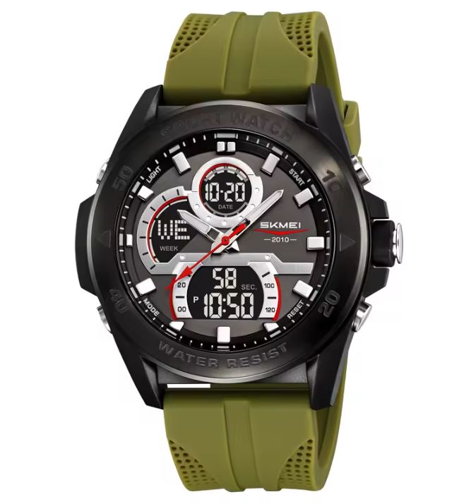 SKMEI 2486 Sport Digital Watch Green – 50M Waterproof Fashion Wristwatch