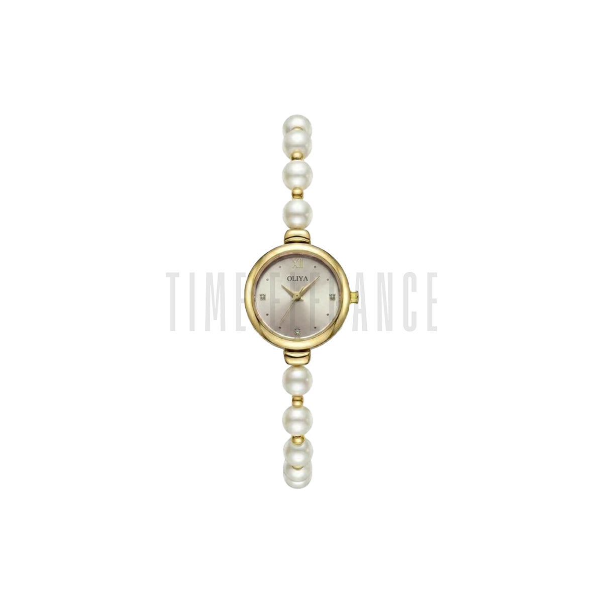 OLIYA 993 Women’s Pearl Bracelet Watch – Elegant Grey Dial Quartz Wristwatch