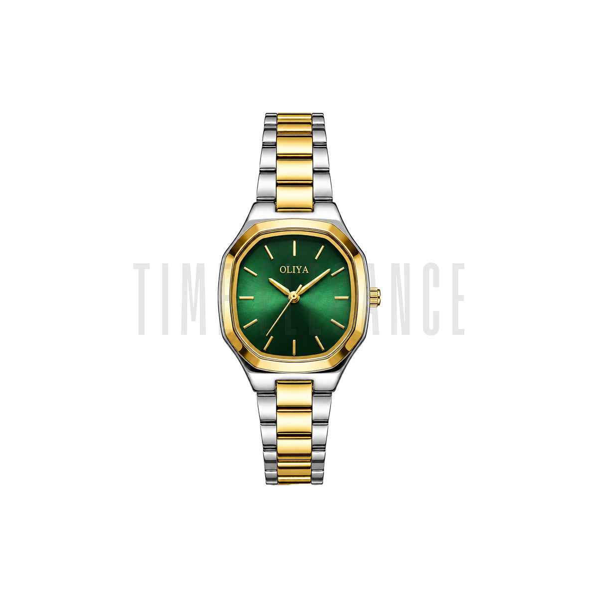 OLIYA 831 Women’s Green Dial Watch – Two Tone Bracelet