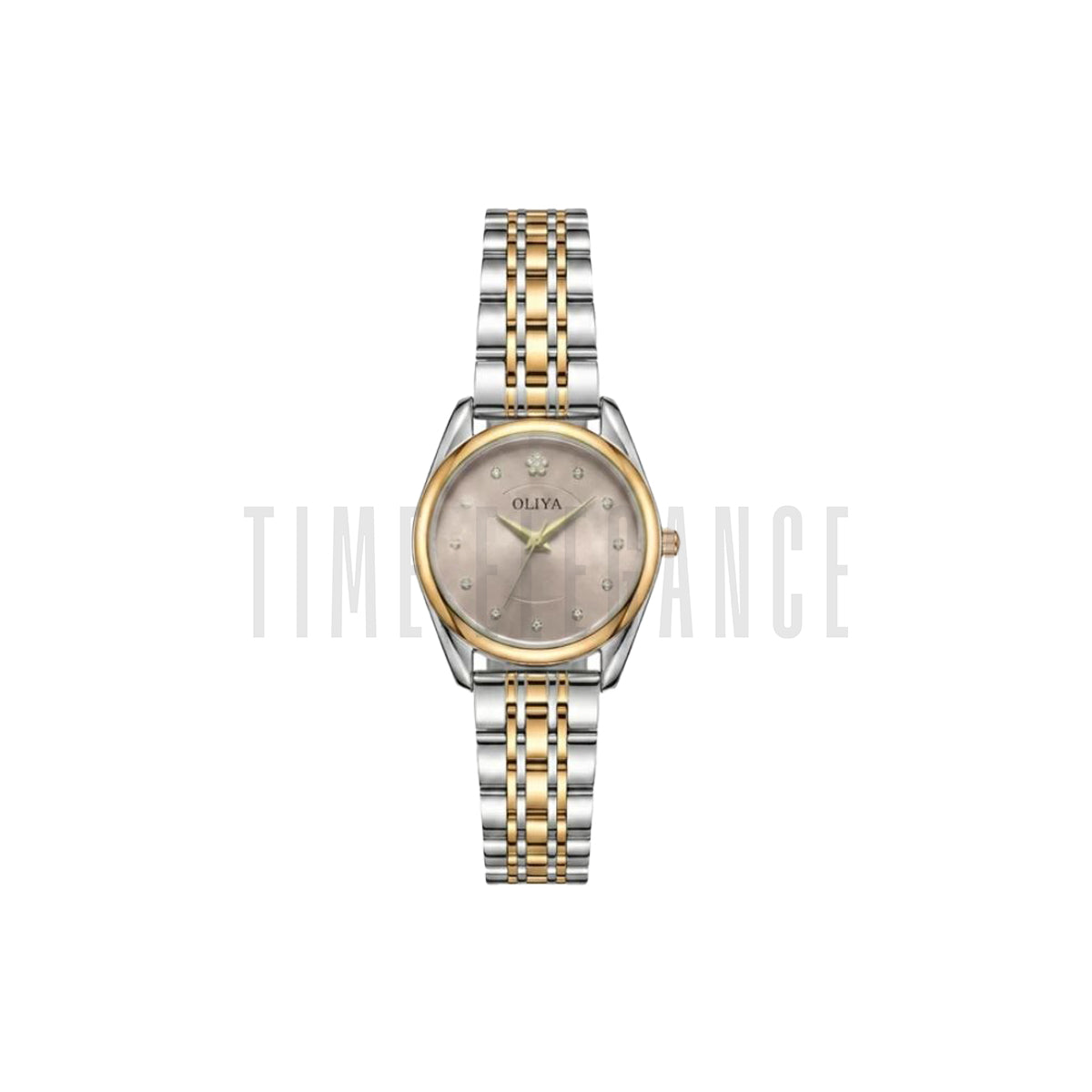 OLIYA 8518 Women’s Luxury Round Quartz Watch Grey Dial – Stainless Steel Water Resistant Wristwatch