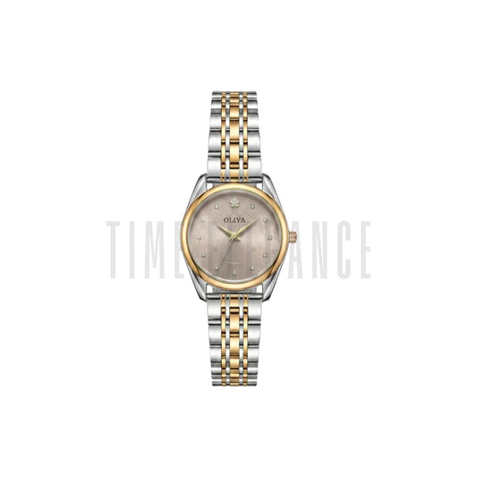 OLIYA 8518 Women’s Luxury Round Quartz Watch Grey Dial – Stainless Steel Water Resistant Wristwatch