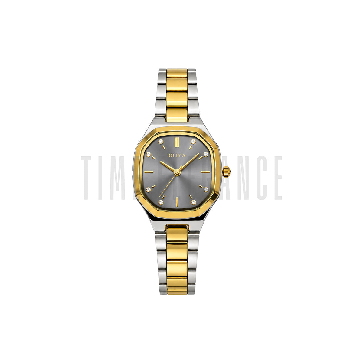 OLIYA 831 Women’s Grey Dial Watch – Two Tone Bracelet