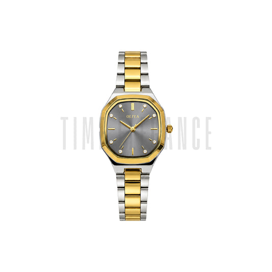 OLIYA 831 Women’s Grey Dial Watch – Two Tone Bracelet