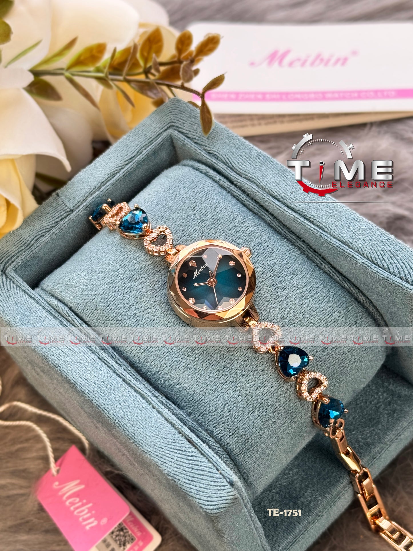 Meibin 1751 – Elegant Women's Quartz Watch with Waterproof Bracelet