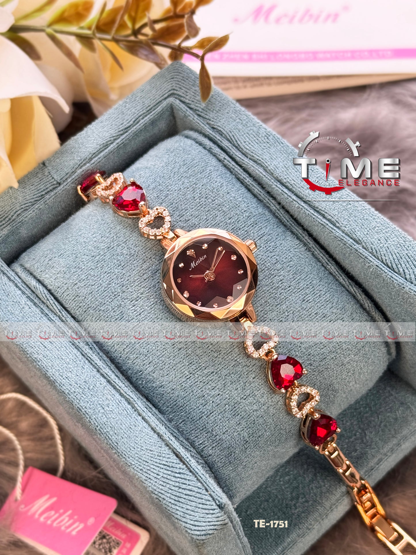 Meibin 1751 – Elegant Women's Quartz Watch with Waterproof Bracelet