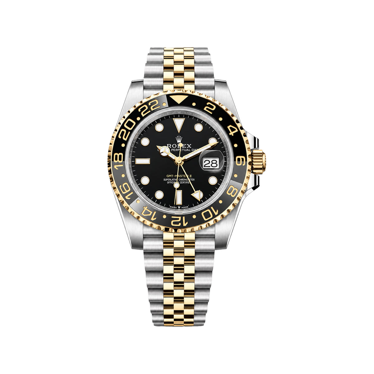 Rolex GMT-Master II Two-Tone Black & Gold Automatic GMT Watch – Black Dial