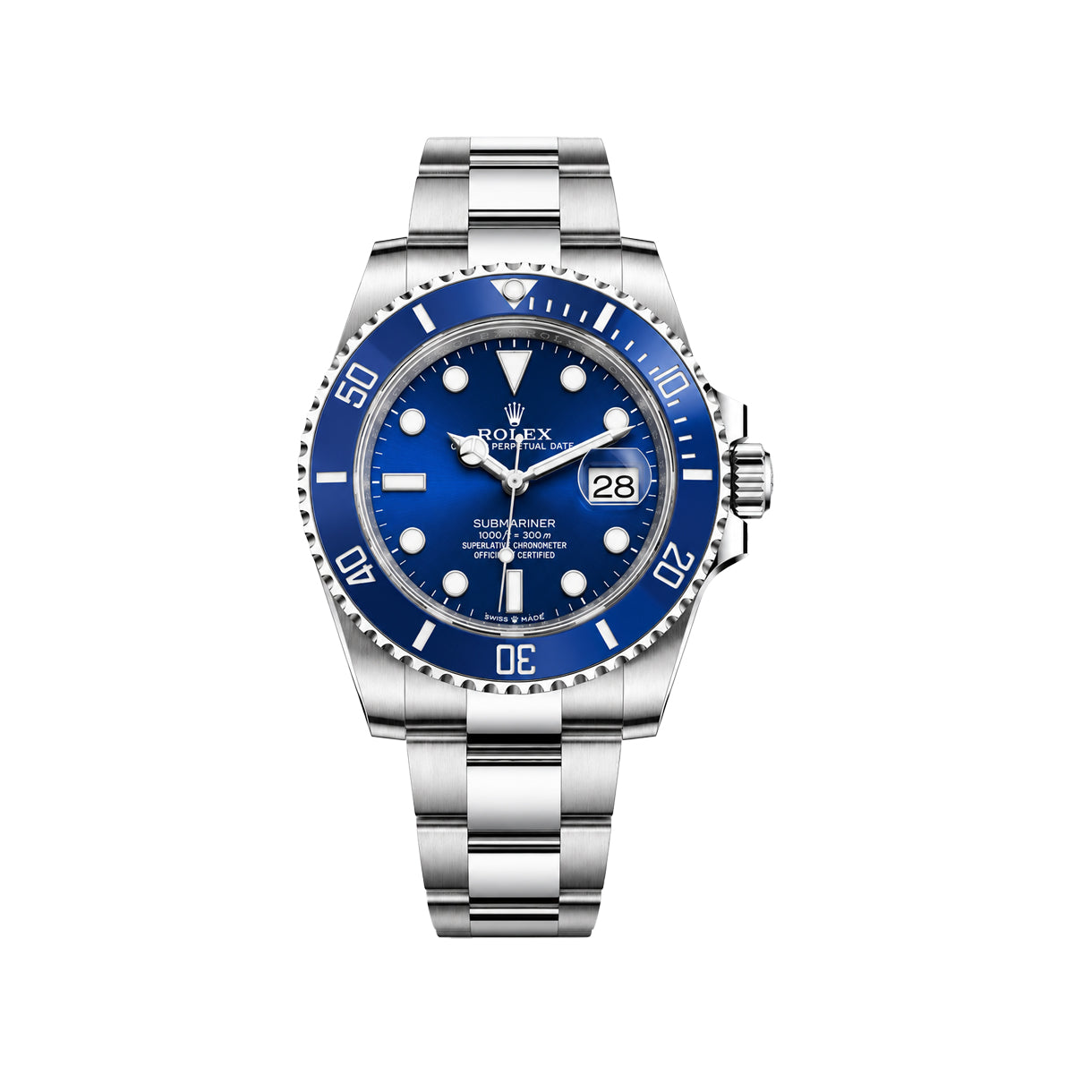 Rolex Submariner-Style Automatic Diver Watch – Blue Dial, Blue Bezel & Stainless Steel Bracelet