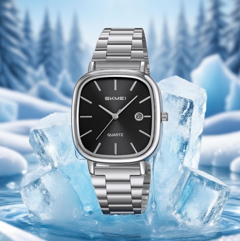 SKMEI 2551 Men’s Quartz Watch Silver Black – Stainless Steel Cartoon Style Water Resistant Wristwatch