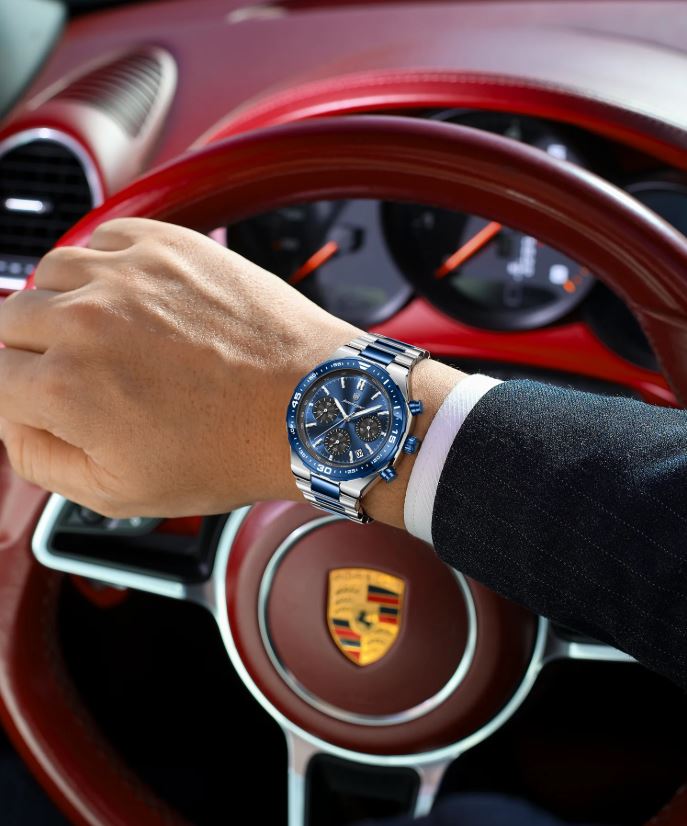 POEDAGAR 697 Men’s Luxury Quartz Chronograph Watch Silver Blue– Stainless Steel Waterproof Luminous Wristwatch