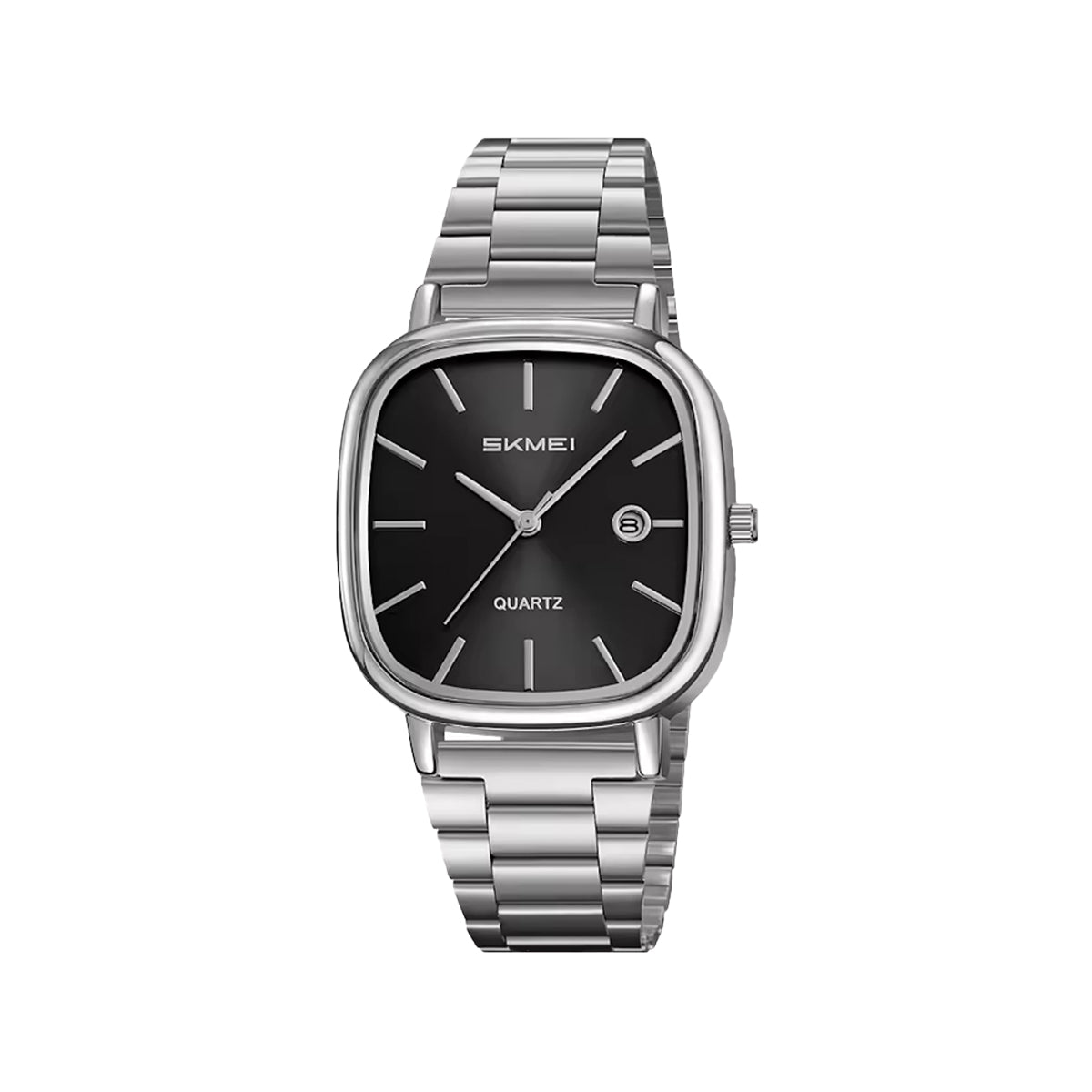 SKMEI 2551 Men’s Quartz Watch Silver Black – Stainless Steel Cartoon Style Water Resistant Wristwatch