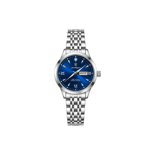 POEDAGAR 504 Women’s Quartz Watch Silver Blue – Stainless Steel Band & Complete Calendar Design (Copy) (Copy) (Copy) (Copy) (Copy) (Copy) (Copy)