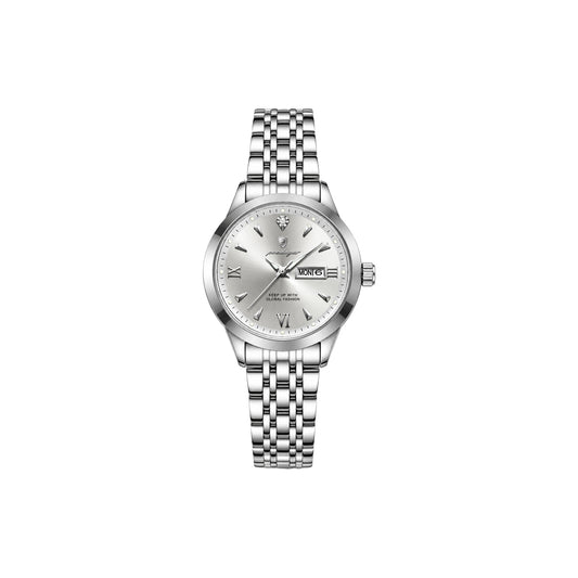 POEDAGAR 504 Women’s Quartz Watch Silver Gray – Stainless Steel Band & Complete Calendar Design (Copy) (Copy) (Copy) (Copy)