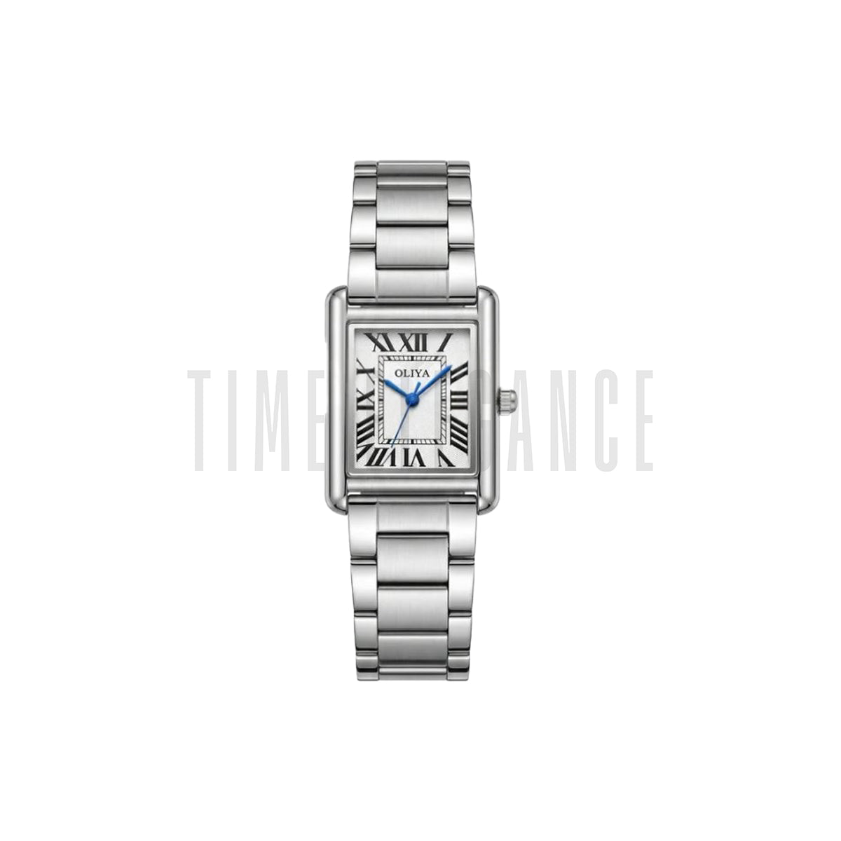 OLIYA 6862 Women’s Silver Quartz Watch – Elegant Rectangular Stainless Steel Wristwatch