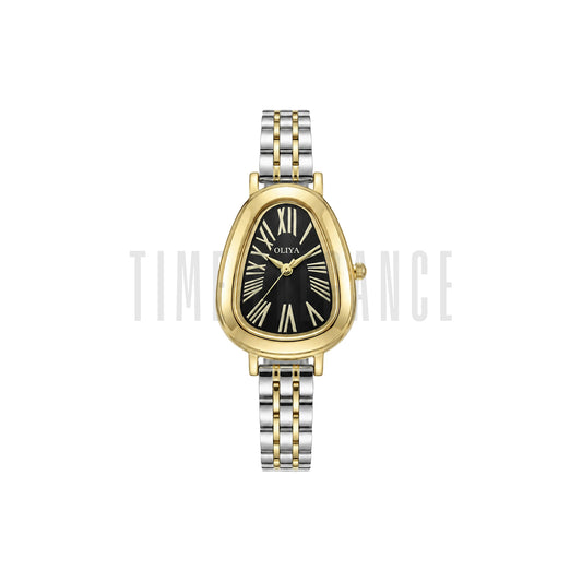 OLIYA 2016 Vintage Snake-Head Quartz Watch Black Dial– Light Luxury Elegant Women’s Wristwatch