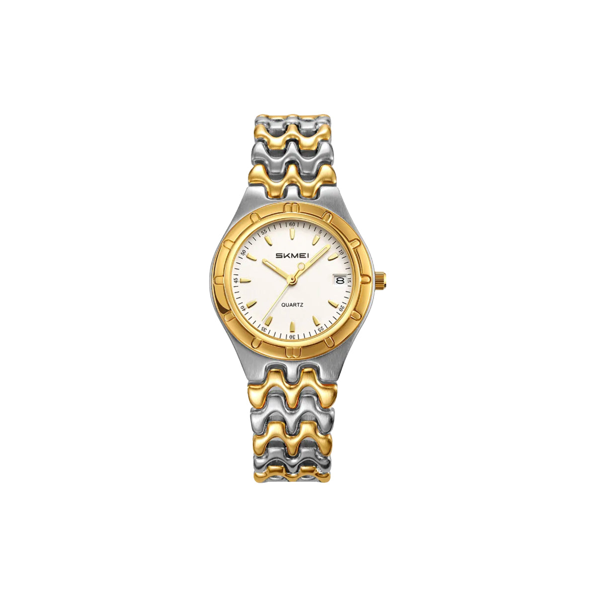 SKMEI 2637 Women’s Luxury Quartz Watch silver gold – Elegant Custom Logo Waterproof Fashion Wristwatch
