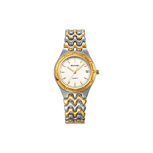 SKMEI 2637 Women’s Luxury Quartz Watch silver gold – Elegant Custom Logo Waterproof Fashion Wristwatch