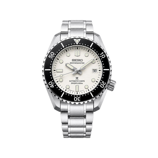 Seiko Marinemaster Automatic – White Dial Black Bezel Stainless Steel Watch