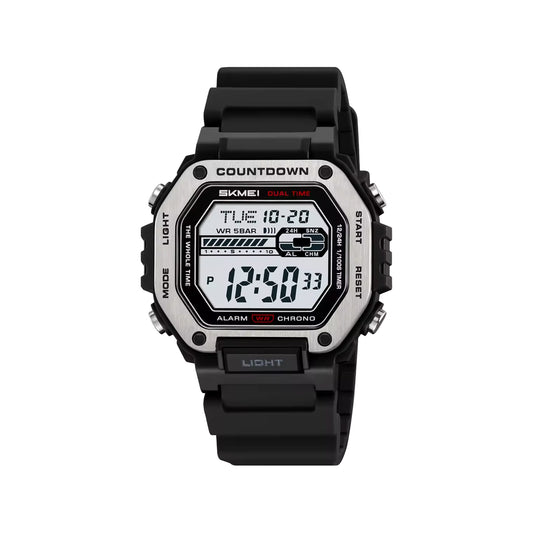 SKMEI 2522 Men’s Sport Digital Watch Black– Chrono Military Date Electronic Wristwatch