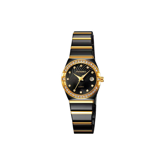 SKMEI 2342 Women’s Elegant Quartz Watch – Crystal Accent, Date Display