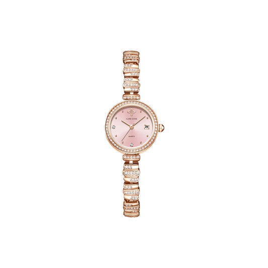 CLARE SHINE 7715 Women’s Luxury Ceramic Quartz Watch Rose Gold – Luminous Elegant Waterproof Ladies Wristwatch