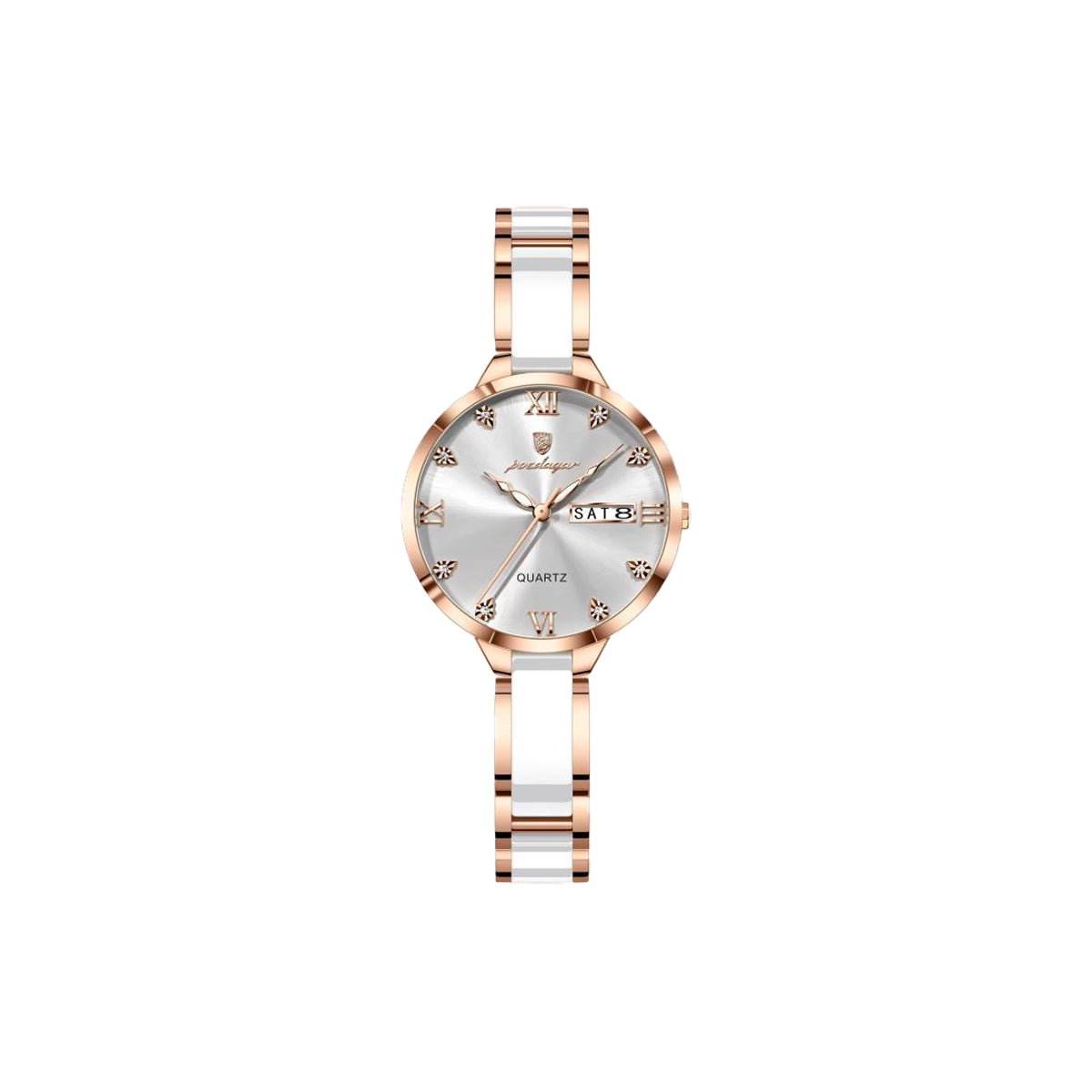 POEDAGAR 506 Women’s Luxury Quartz Watch White– Luminous, Day Date.