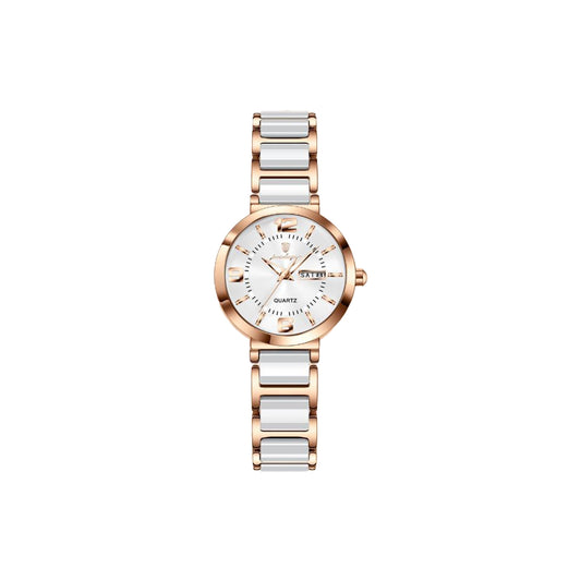 POEDAGAR 507 Women’s Elegant Quartz Watch White– Day Date, Luminous.