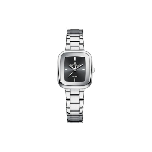 NAVIFORCE NF5075 Women’s Vintage Quartz Watch Silver Black – Stainless Steel Bracelet