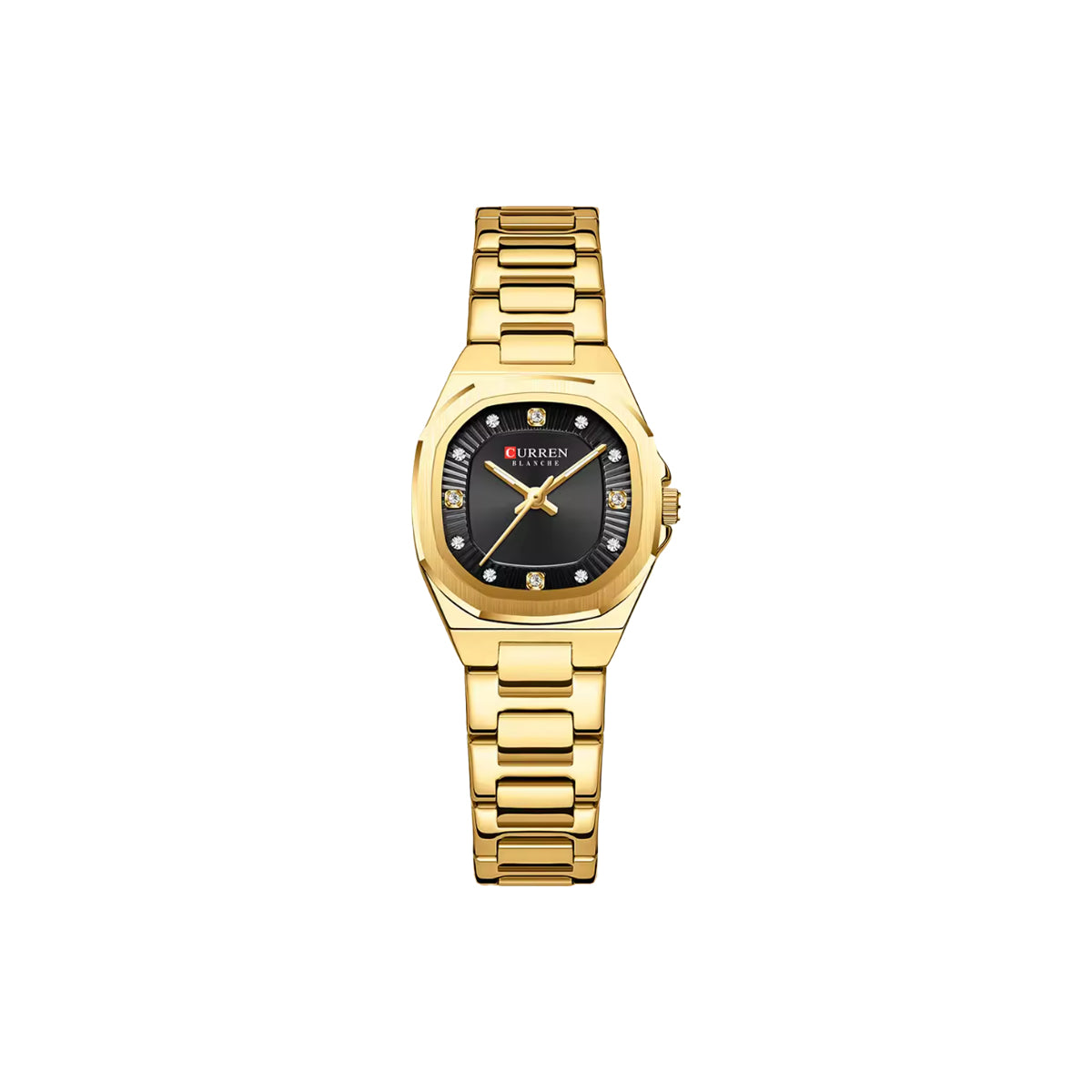 CURREN 9104 Women’s Luxury Quartz Watch Black– 25mm Dial, Luminous Hands & Stainless Steel Bracelet