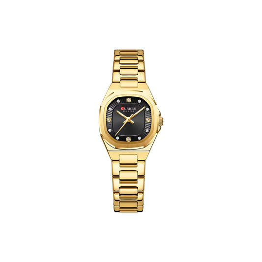 CURREN 9104 Women’s Luxury Quartz Watch Black– 25mm Dial, Luminous Hands & Stainless Steel Bracelet