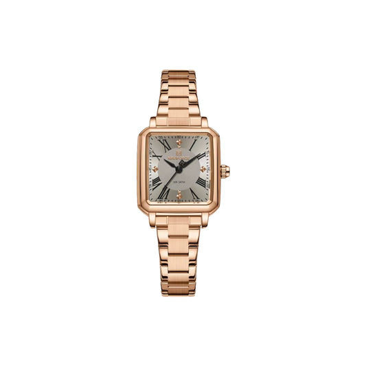 NAVIFORCE NF5065 Women’s Square Quartz Watch Grey Dial– Stainless Steel Bracelet