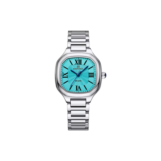 NAVIFORCE 5042 Women’s Square Quartz Watch Silver Paste– Stainless Steel Bracelet