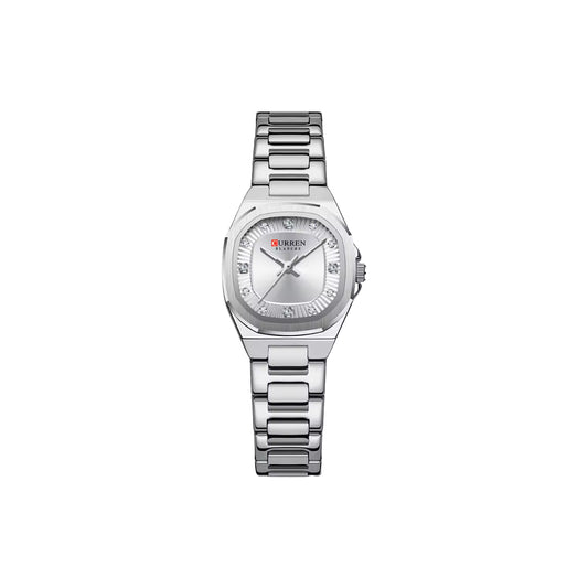 CURREN 9104 Women’s Luxury Quartz Watch Silver– 25mm Dial, Luminous Hands & Stainless Steel Bracelet