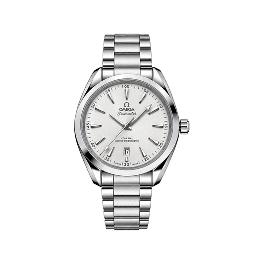 Omega Seamaster Aqua Terra Men’s Watch – White Dial Dial & Stainless Steel Chain Strap