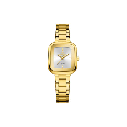 NAVIFORCE NF5075 Women’s Vintage Quartz Watch Golden White – Stainless Steel Bracelet