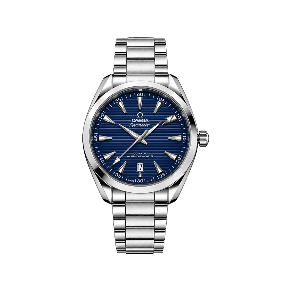 Omega Seamaster Aqua Terra Men’s Watch – Blue Dial & Stainless Steel Chain Strap