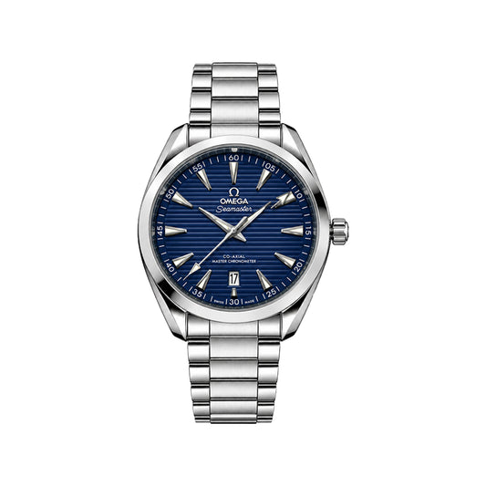 Omega Seamaster Aqua Terra Men’s Watch – Blue Dial & Stainless Steel Chain Strap