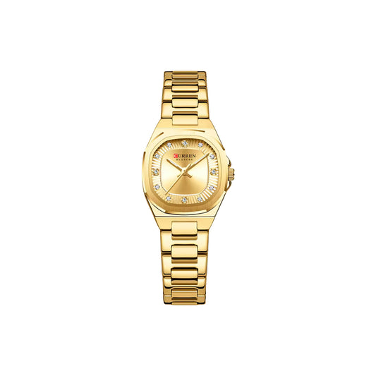 CURREN 9104 Women’s Luxury Quartz Watch Golden– 25mm Dial, Luminous Hands & Stainless Steel Bracelet