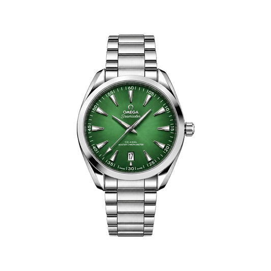 Omega Seamaster Aqua Terra Men’s Watch – Green Dial & Stainless Steel Chain Strap