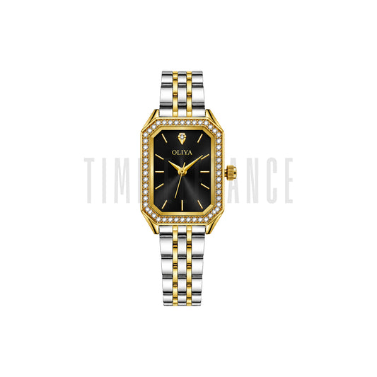 OLIYA 666810 Women's Luxury Quartz Watch Black Dial