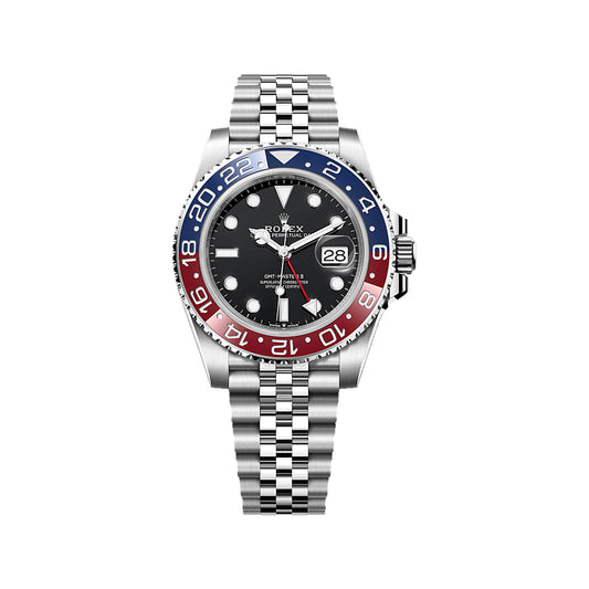 Rolex GMT-Master II Pepsi Men’s Watch – Black Dial & Jubilee Chain Strap
