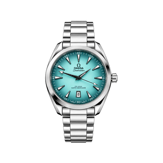 Omega Seamaster Aqua Terra Men’s Watch – Aqua Blue Dial & Stainless Steel Chain Strap