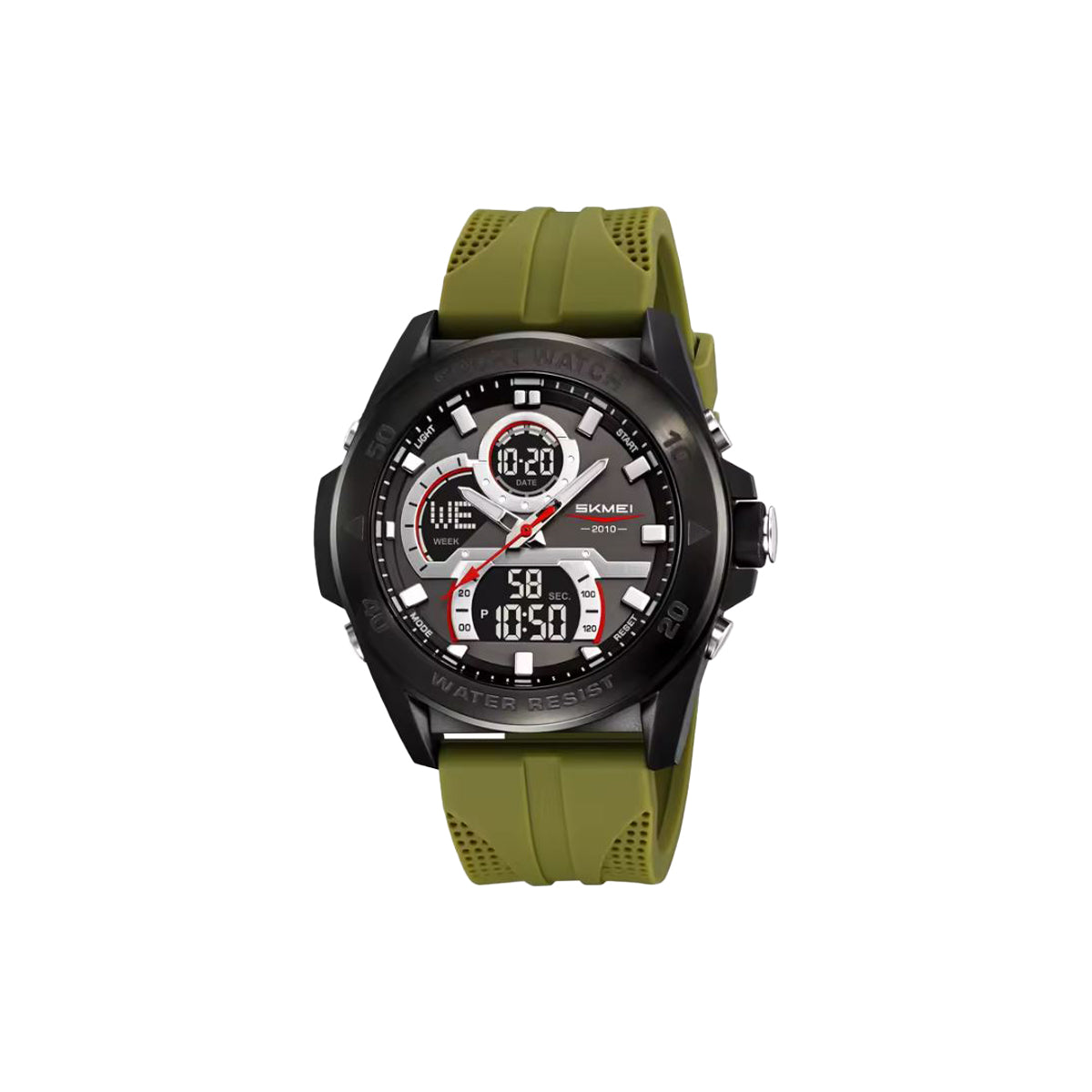 SKMEI 2486 Sport Digital Watch Green – 50M Waterproof Fashion Wristwatch
