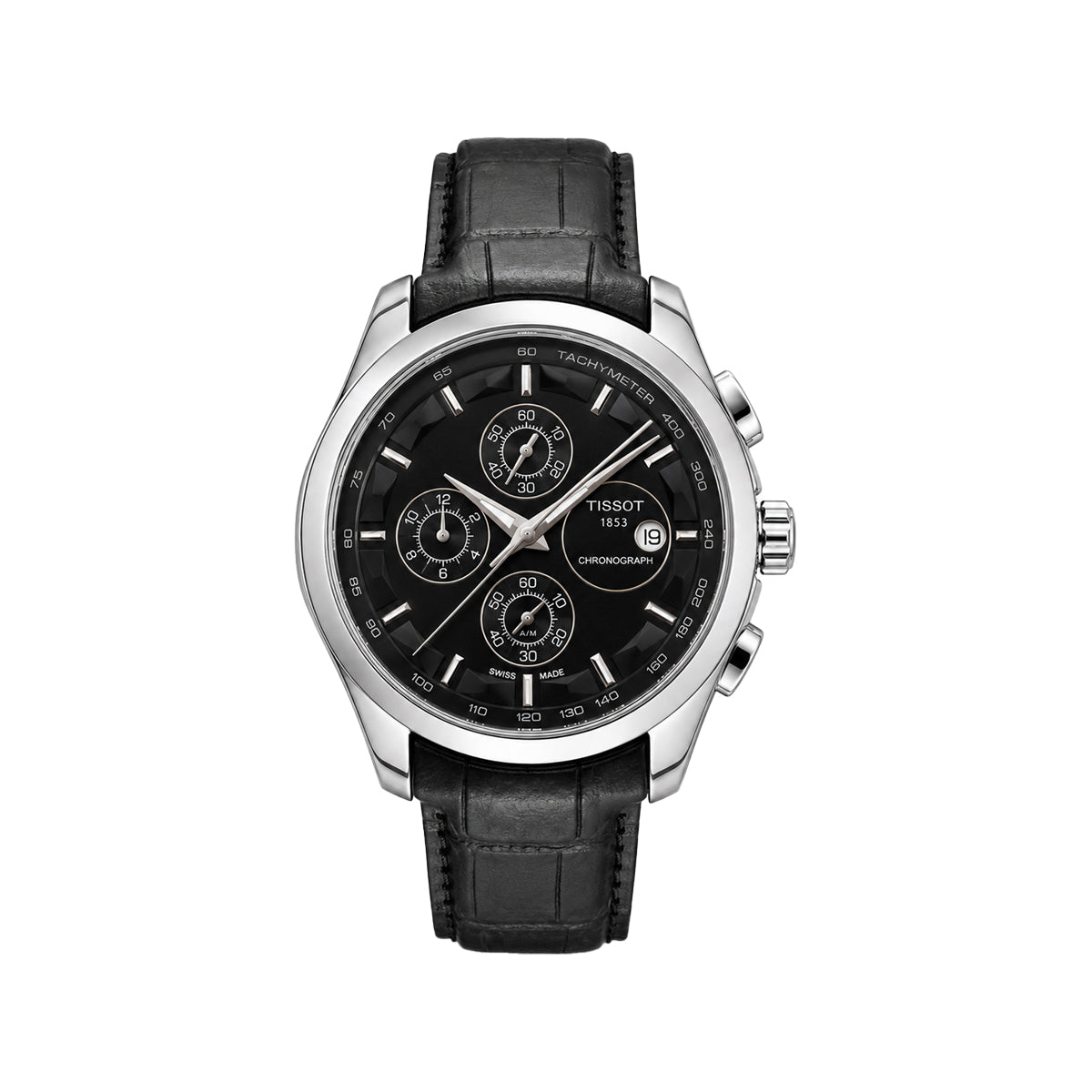 Tissot 1853 Chronograph Black Leather Men's Watch