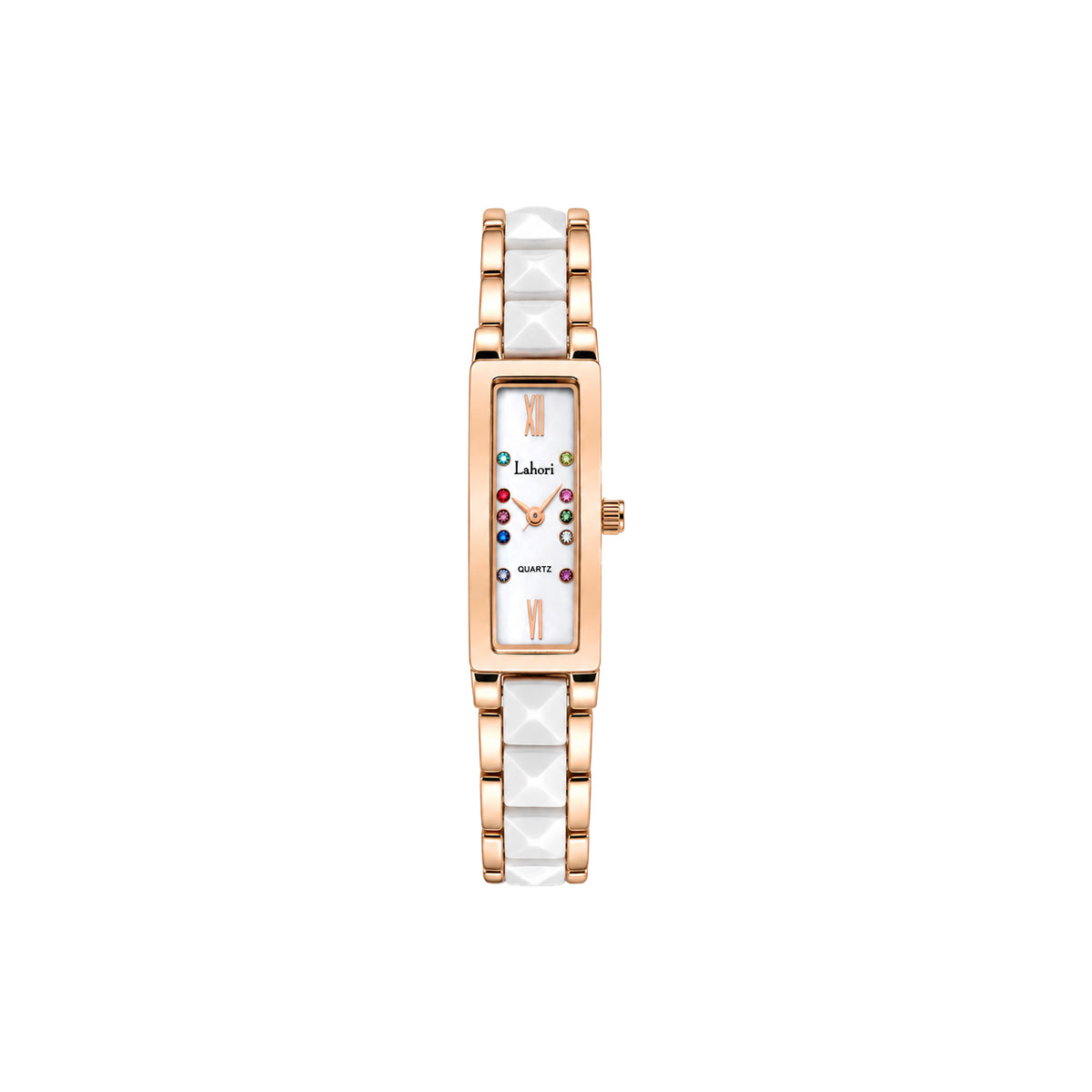 LABAOLI 205 Women's Rectangle Ceramic Quartz Watch | Waterproof Rhinestone Luxury Ladies Wristwatch